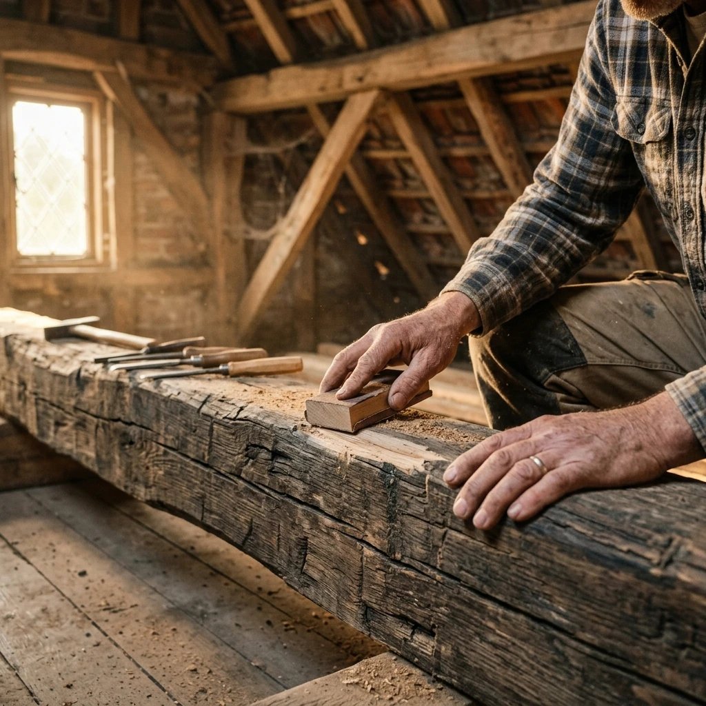 Rénovation et renforcement de charpente — Lez'arts Du Bois, Saint-Félicien